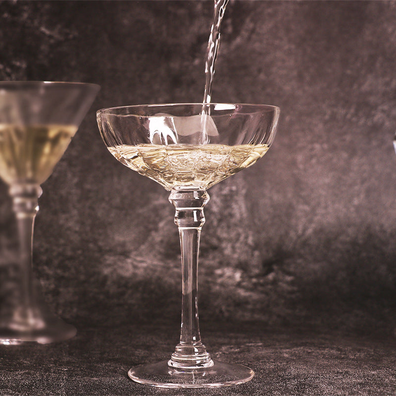 BowLift | Textured Spirits Glass Champagne Cocktail Martini Glass Customized Crystal Stemware