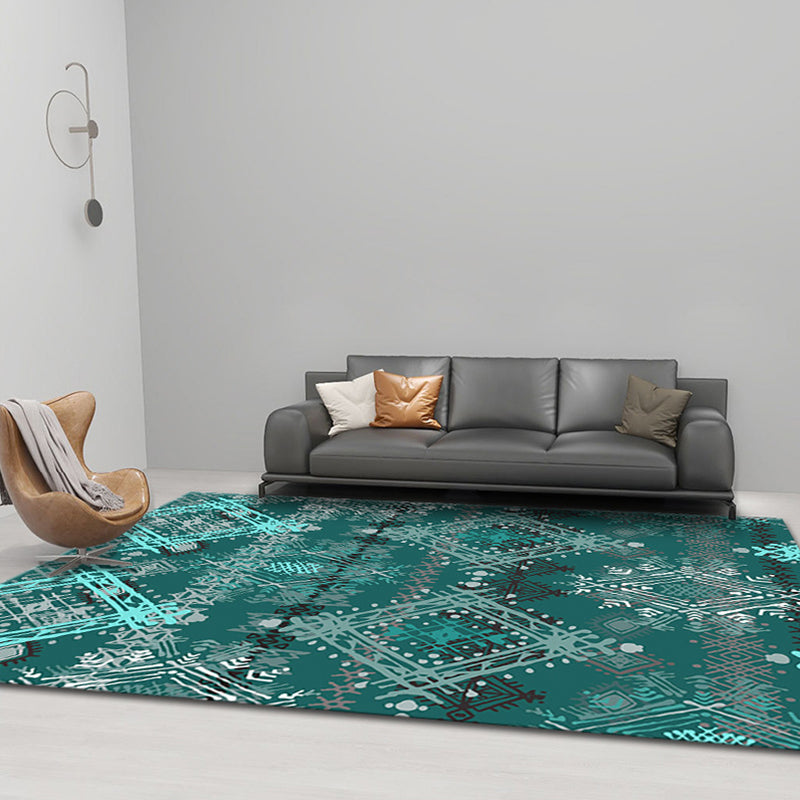 BowLift | Comfort Geometric Print Rug Multicolor Polyester Area Rug Non-Slip Back Pet-Friendly Indoor Carpet for the Living Room