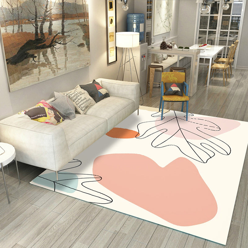 BowLift | Casual Living Room Rug Multicolored Color Blocked Rug Polypropylene Non-Slip Easy to Care Indoor Rug