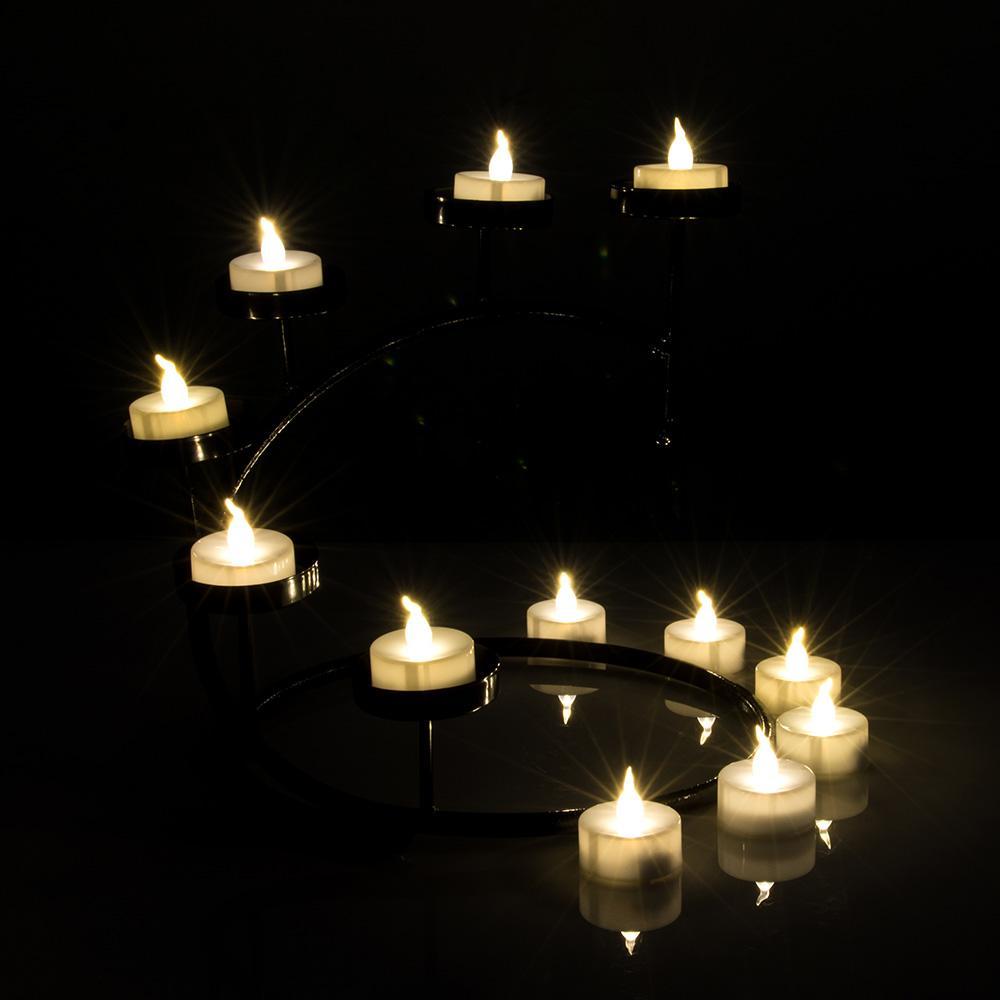 BowLift | 24-piece: Warm white tea lights timer flameless smokeless candles