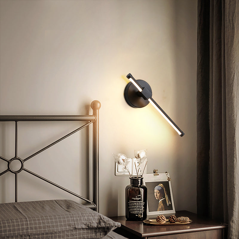 BowLift | Pencil-shaped Nightstand Wall Lamp Light Metallic LED Minimalist Wall Mount Lighting