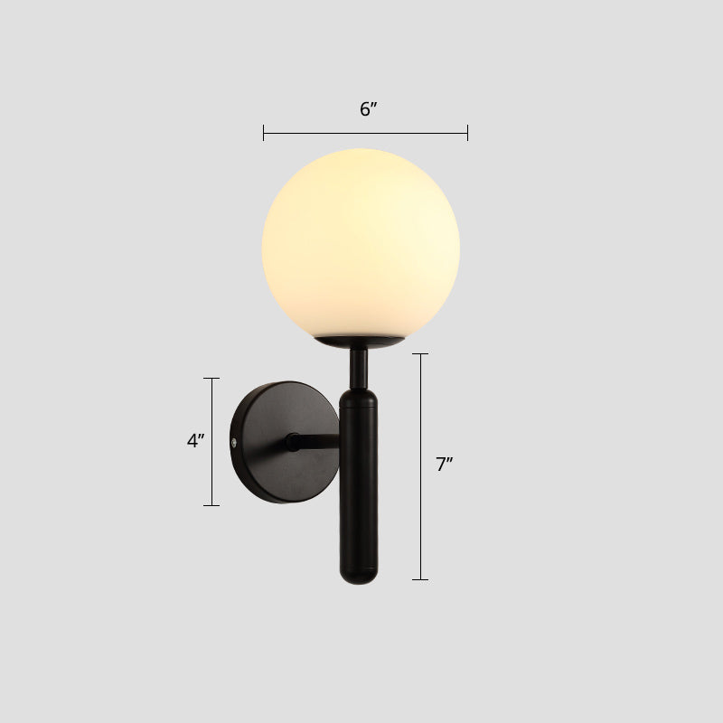 BowLift | Ball Shade Hall Wall Sconce Lighting Glass 1-Head Minimalist Wall-Mounted Lamp