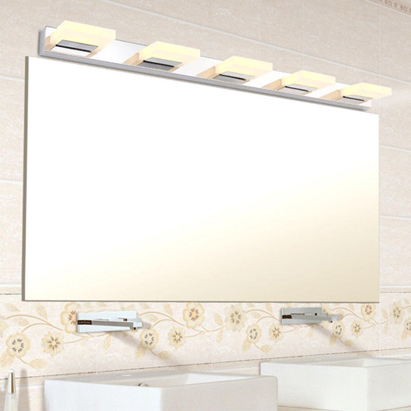 BowLift | Rotatable Square Acrylic Wall Lamp Minimalist Nickel LED Wall Lighting for the Bathroom