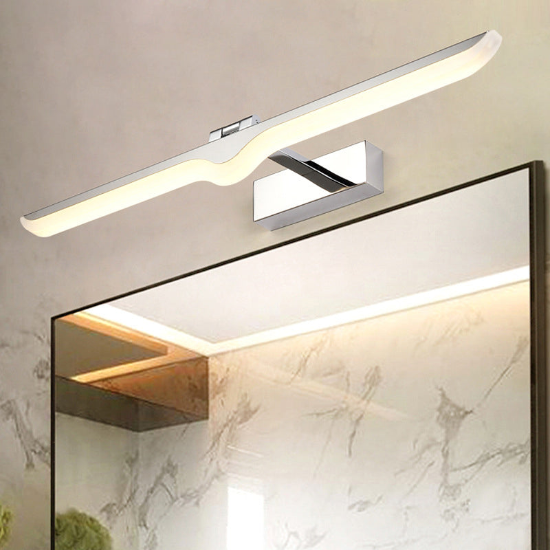 BowLift | Symmetrical Acrylic Wall Lamp Modernism Nickel LED Wall Light for the Bathroom