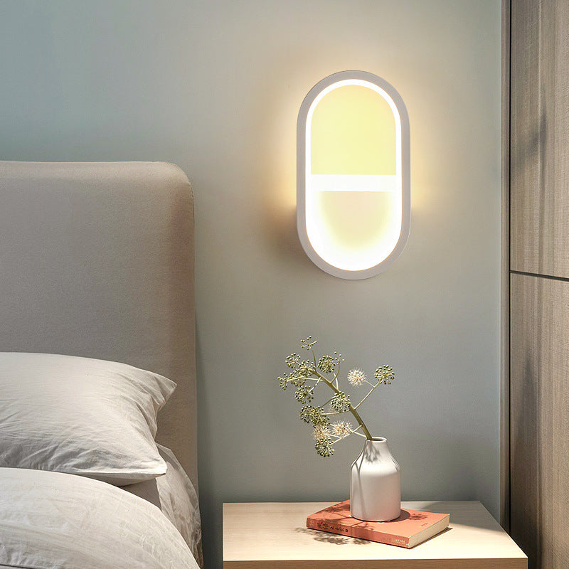 BowLift | Metallic elliptical LED wall lamp Minimalist wall lights lighting fixture for bedroom