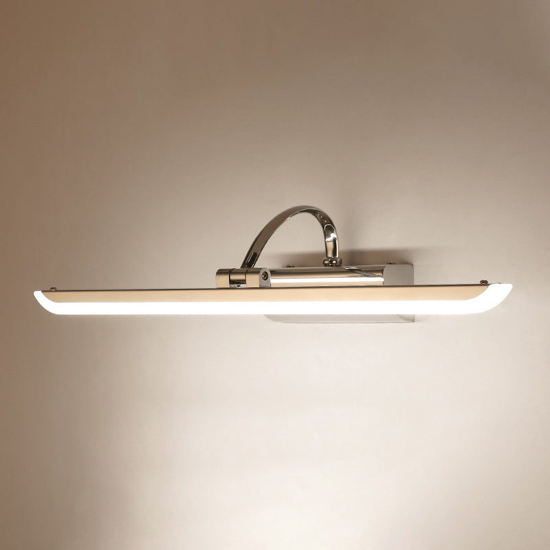 BowLift | Contemporary Linear Picture Light made of Stainless Steel Bathroom LED Wall Vanity Light in Chrome
