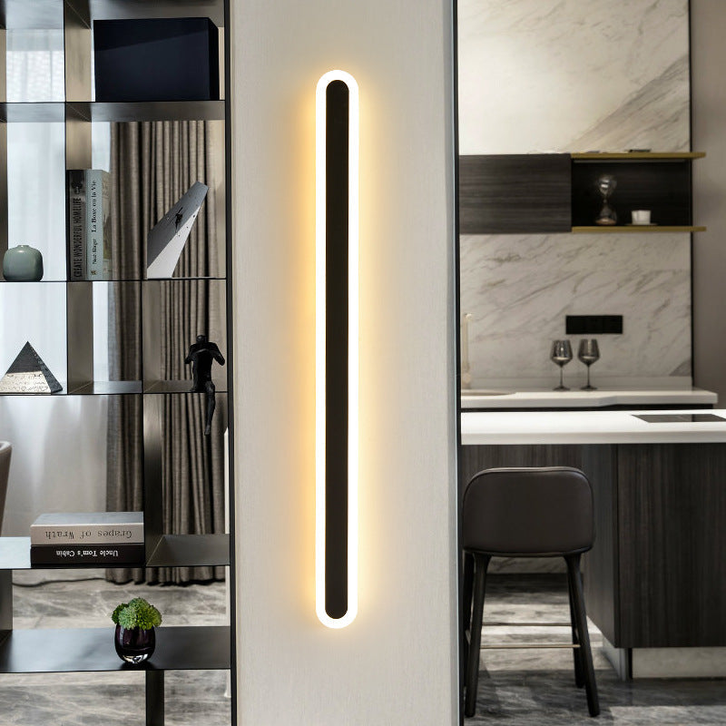 BowLift | Elliptical Acrylic Flush Mount Wall Lamp Simplicity LED Wall Lighting for Hallway