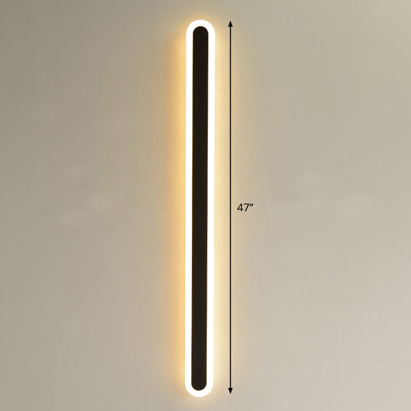 BowLift | Elliptical Acrylic Flush Mount Wall Lamp Simplicity LED Wall Lighting for Hallway