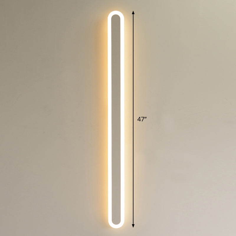 BowLift | Elliptical Acrylic Flush Mount Wall Lamp Simplicity LED Wall Lighting for Hallway