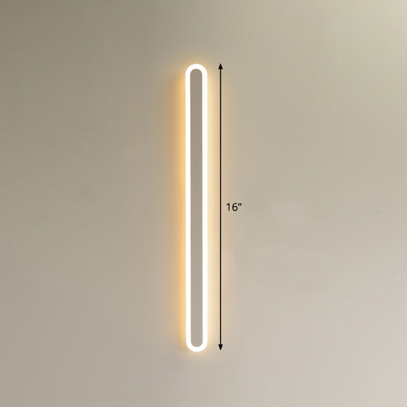 BowLift | Elliptical Acrylic Flush Mount Wall Lamp Simplicity LED Wall Lighting for Hallway