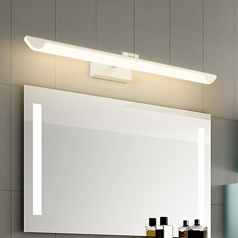 BowLift | Swiveling linear bathroom wall-mounted lamp acrylic modernist LED mirror light fixture
