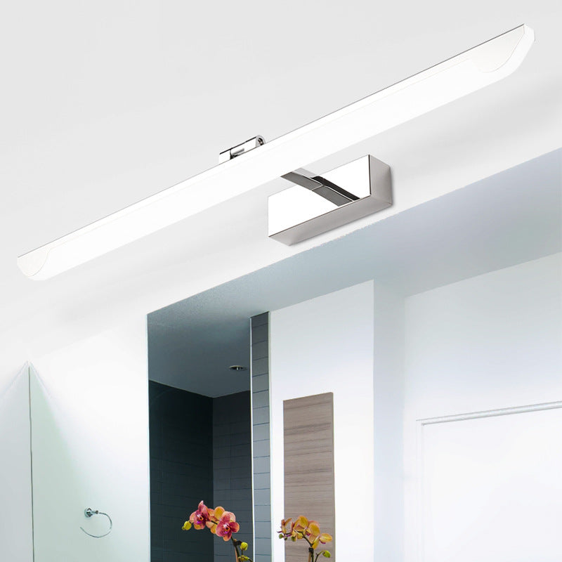 BowLift | Swiveling linear bathroom wall-mounted lamp acrylic modernist LED mirror light fixture