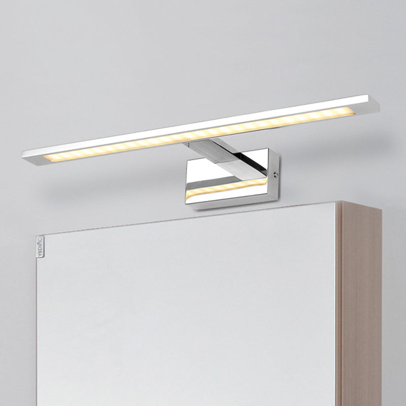 BowLift | Modern Linear Wall Lamp Stainless Steel LED Bathroom Lighting in Nickel