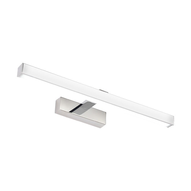 BowLift | White bar shaped wall lamp minimalist acrylic LED wall mounted makeup light for the bathroom