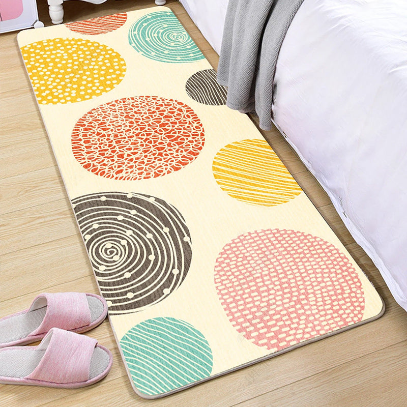 BowLift | Cute Bedroom Rug Multicolored Cartoon Print Indoor Rug Polyester Anti-Slip Back Pet-Friendly Carpet