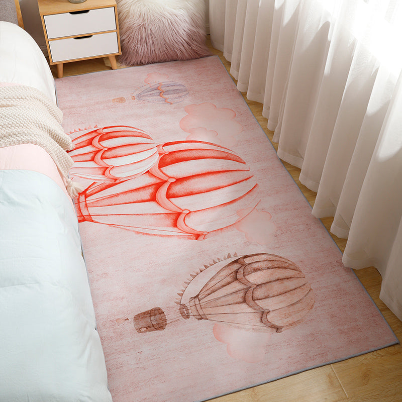 BowLift | Casual Kids Room Rug Multicolor Cartoon Pattern Indoor Rug Cotton Blend Non-Slip Pet Friendly Area Rug