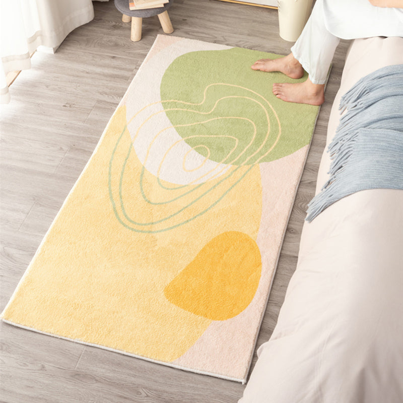 BowLift | Western Room Carpet Multicolor Color Block Carpet Cotton Blend Pet Friendly Easy Care Washable Indoor Carpet