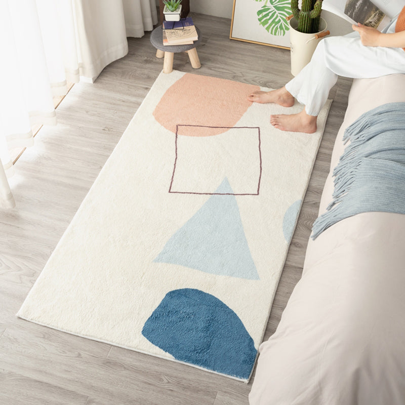 BowLift | Western Room Carpet Multicolor Color Block Carpet Cotton Blend Pet Friendly Easy Care Washable Indoor Carpet