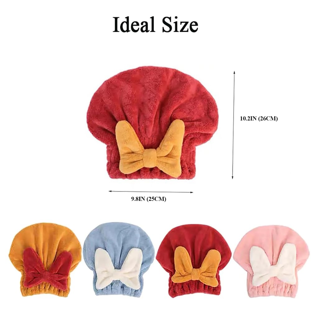 BowLift | Hair turban – super absorbent coral velvet for fast drying