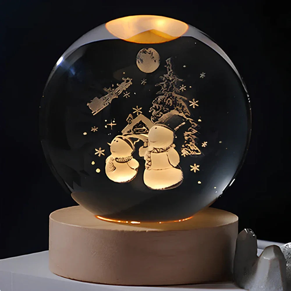 BowLift | LED Night Light with 3D Crystal Sphere