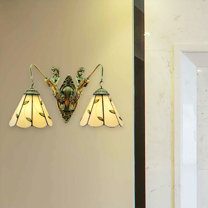 BowLift | Blade Wall Lamp 2 Lights Spotted Glass Rustic Wall Lighting for Bedroom