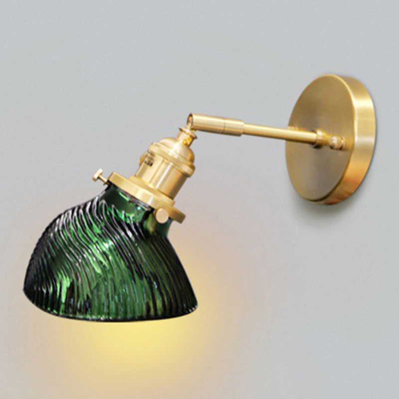 BowLift | Rotatable Wall Light for Adults Bedroom Metal Single Light Green and Brass Wall Lamp