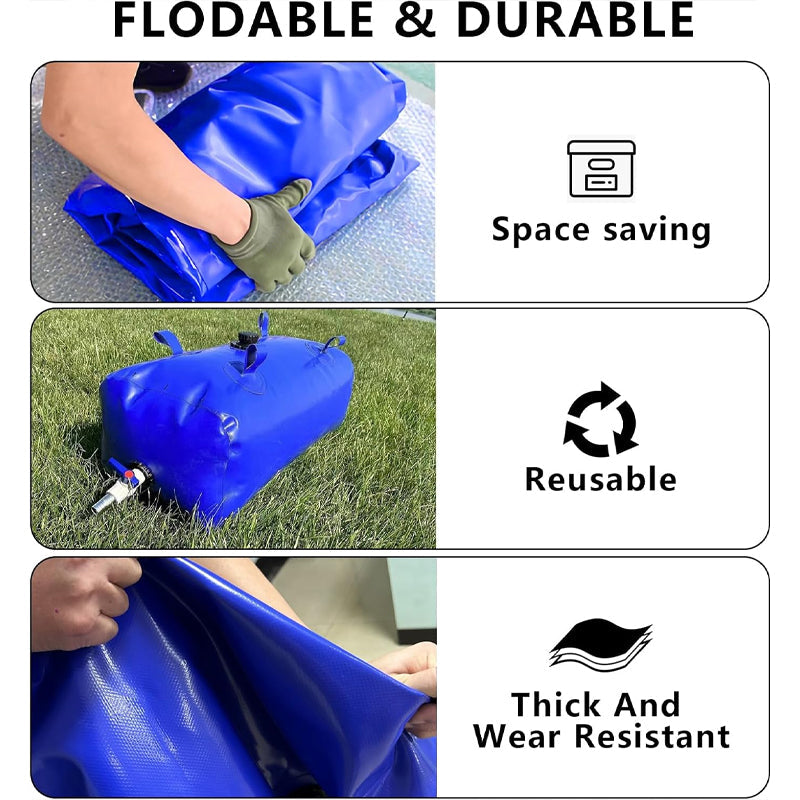 BowLift | 1000L/264 Gallon Water Storage Bladder Large Capacity PVC Water Storage Container Emergency Water Tank