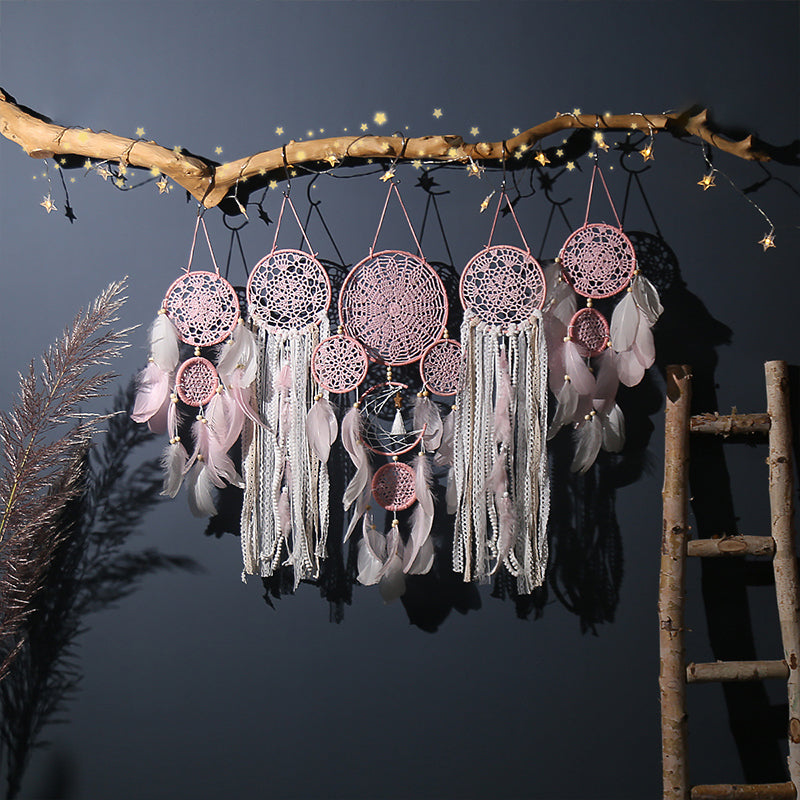 BowLift | Dream catcher moon and stars hang over the bed (5 pieces)