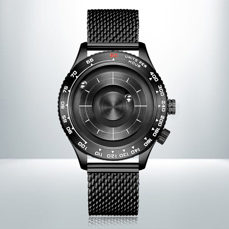 BowLift | Cool Magnetic Levitation Men Watch, with No Mirror Design, Quartz Movement, Steel Strap & Waterproof