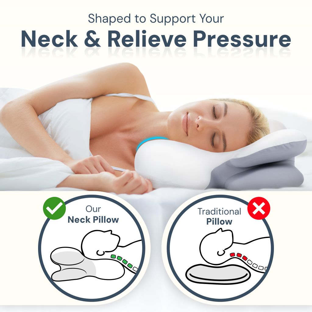 BowLift | Ergonomic Cervical Pillow | Memory Foam, Neck Support & Ideal for Restful Sleep