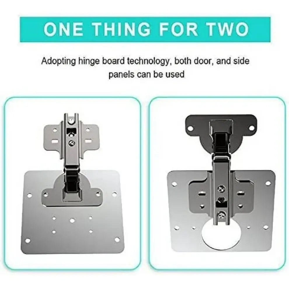 BowLift | 2+2 | Stainless Steel Repair Plate For Hinges & Cabinet Doors