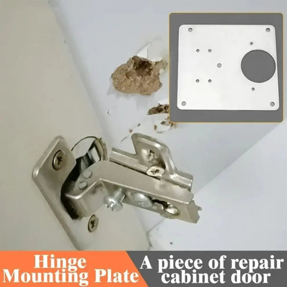 BowLift | 2+2 | Stainless Steel Repair Plate For Hinges & Cabinet Doors