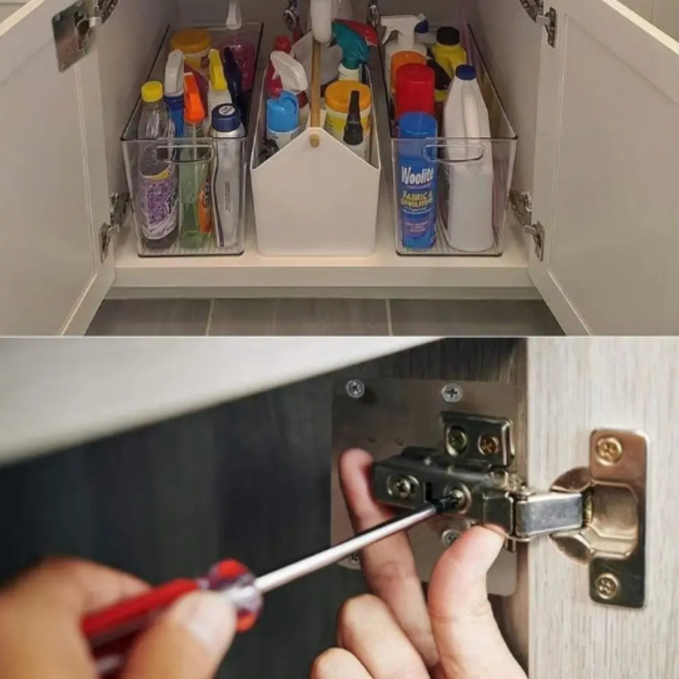 BowLift | 2+2 | Stainless Steel Repair Plate For Hinges & Cabinet Doors