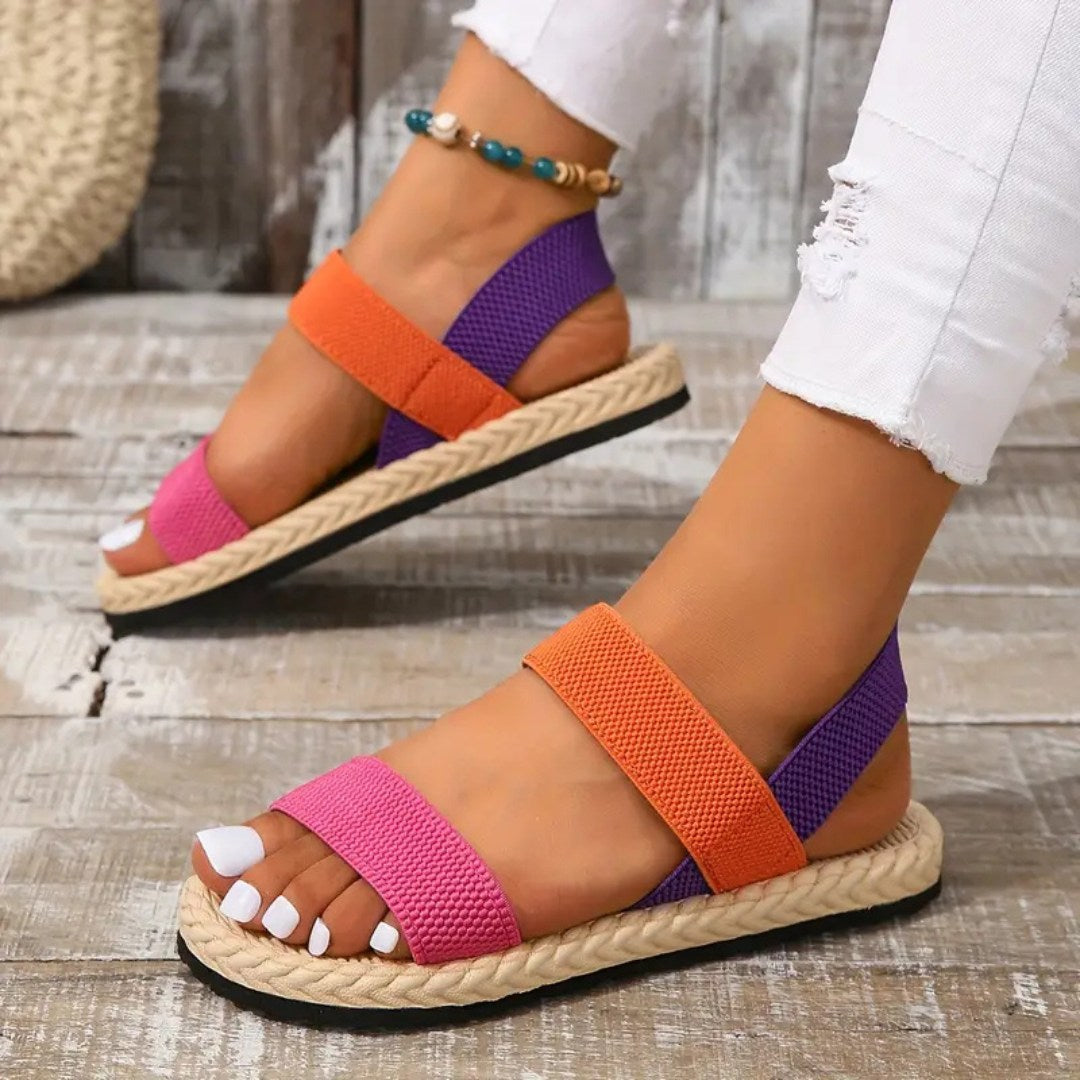 Solero – Colorblock Espadrille Strap Sandals