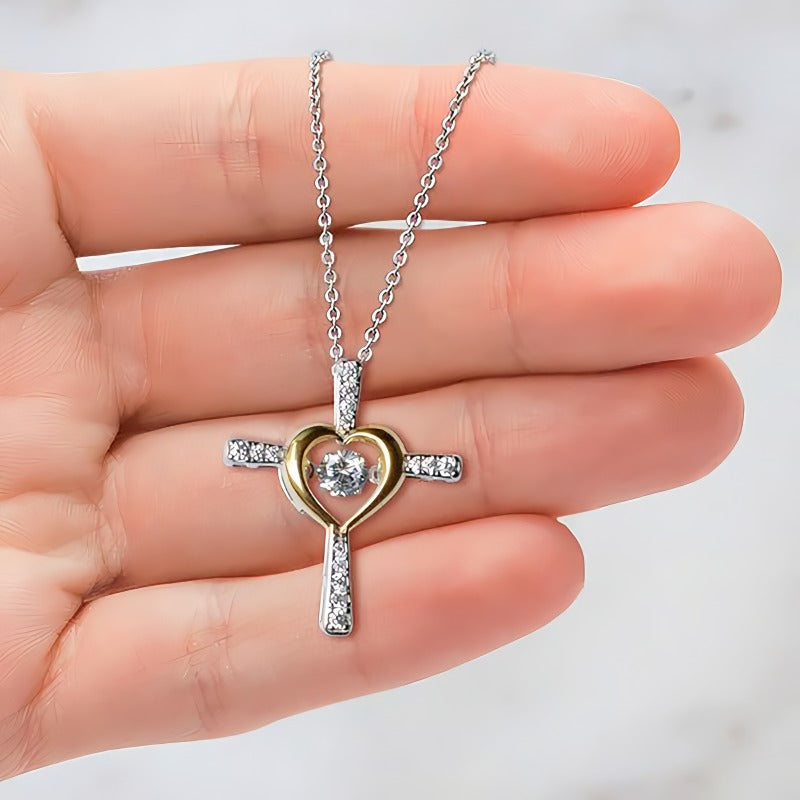 BowLift | Cross Dancing Necklace With Message Card Gift