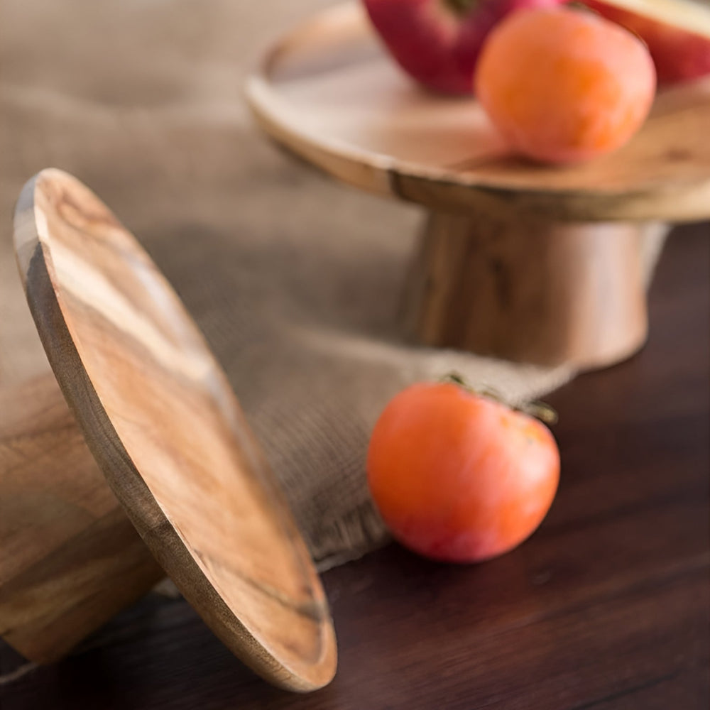 BowLift | High Stand Wooden Cake Plate