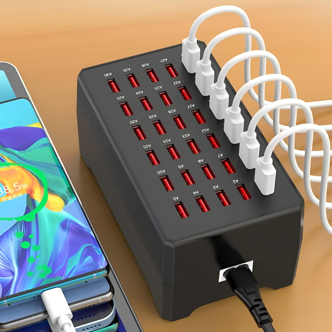 BowLift | 30-Port Multi USB Charging Station with Fast Charge