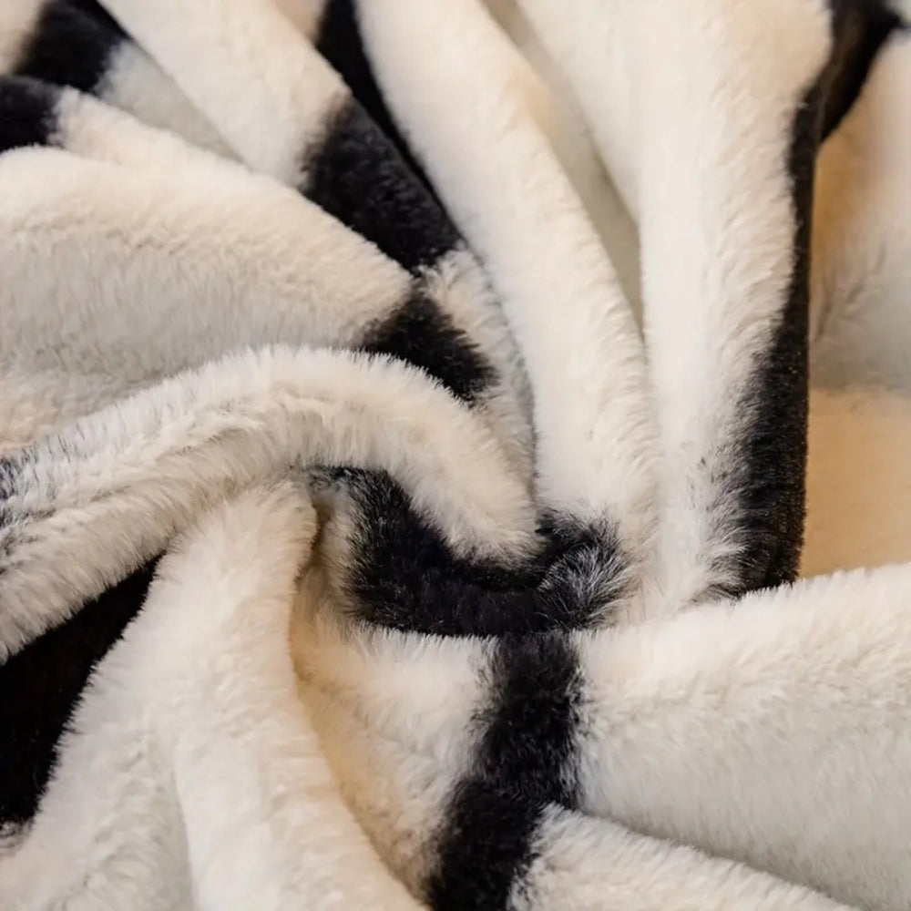 BowLift | Wild Stripes Zebra Fleece Sofa Cover