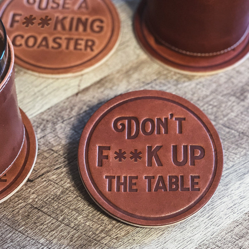 BowLift | Funny Leather Coasters