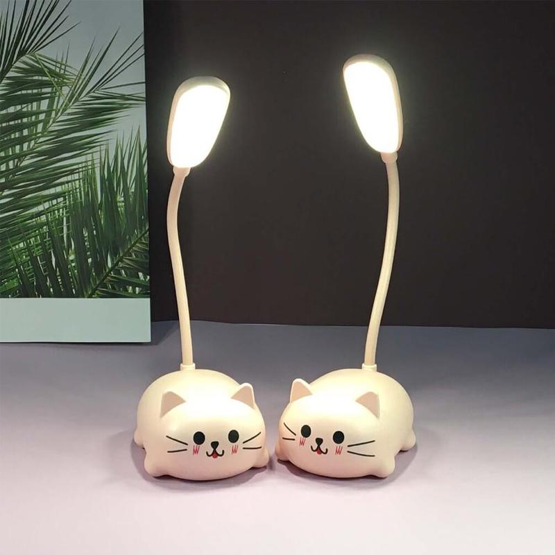 BowLift | Mini Cartoon Cat LED Eye Protection Reading Lamp USB Rechargeable Desk Lamp