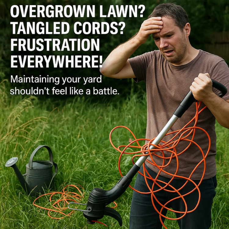 BowLift | Cordless Grass Trimmer with High-Power Battery - Lightweight Lawn Edger for Easy Yard Maintenance