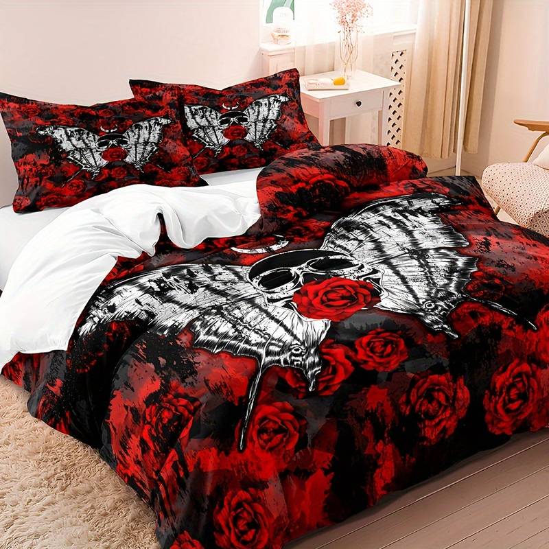 BowLift | GothicLuxe - Skull & Rose-Themed Bed Set