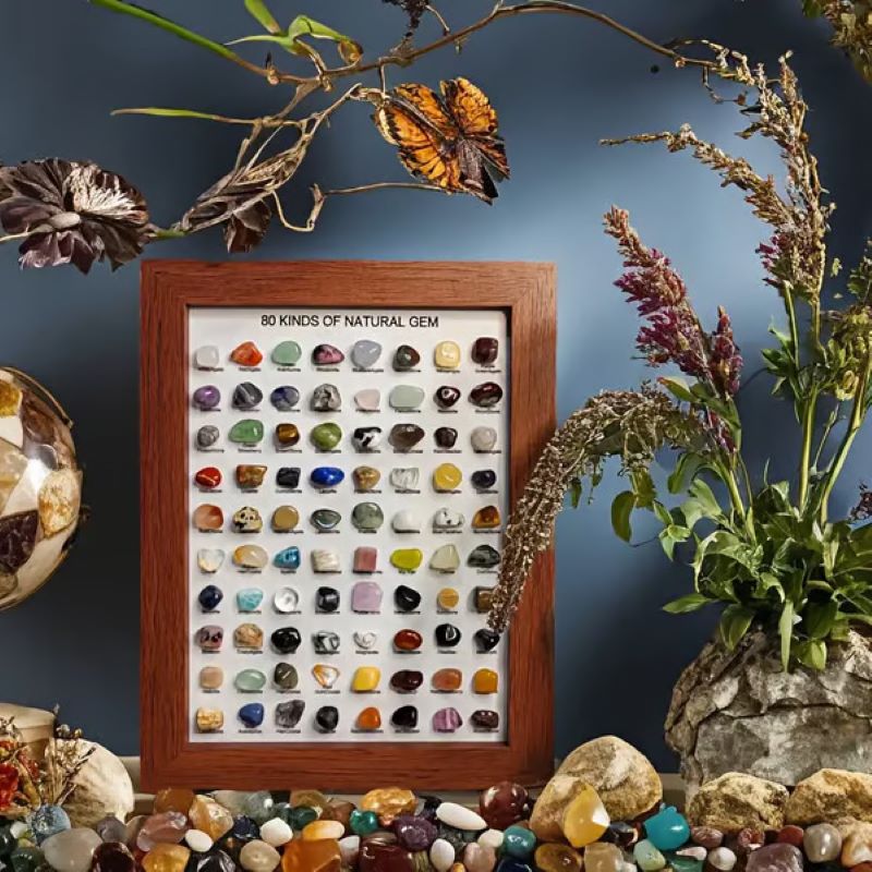 BowLift | 80 Mineral Specimens Framed Box