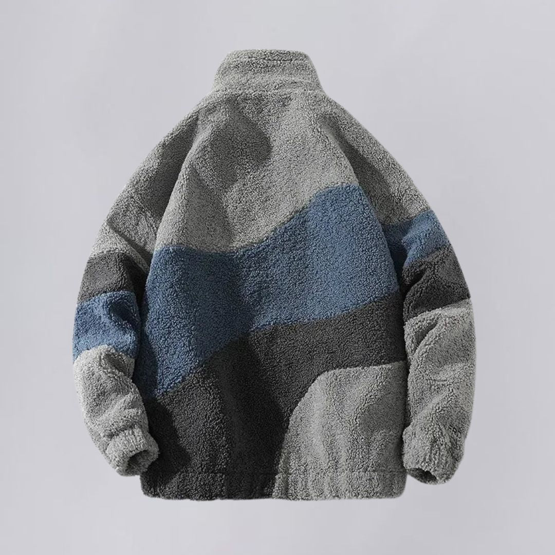 Sherpa Jacket with Soft Texture and Modern Detail