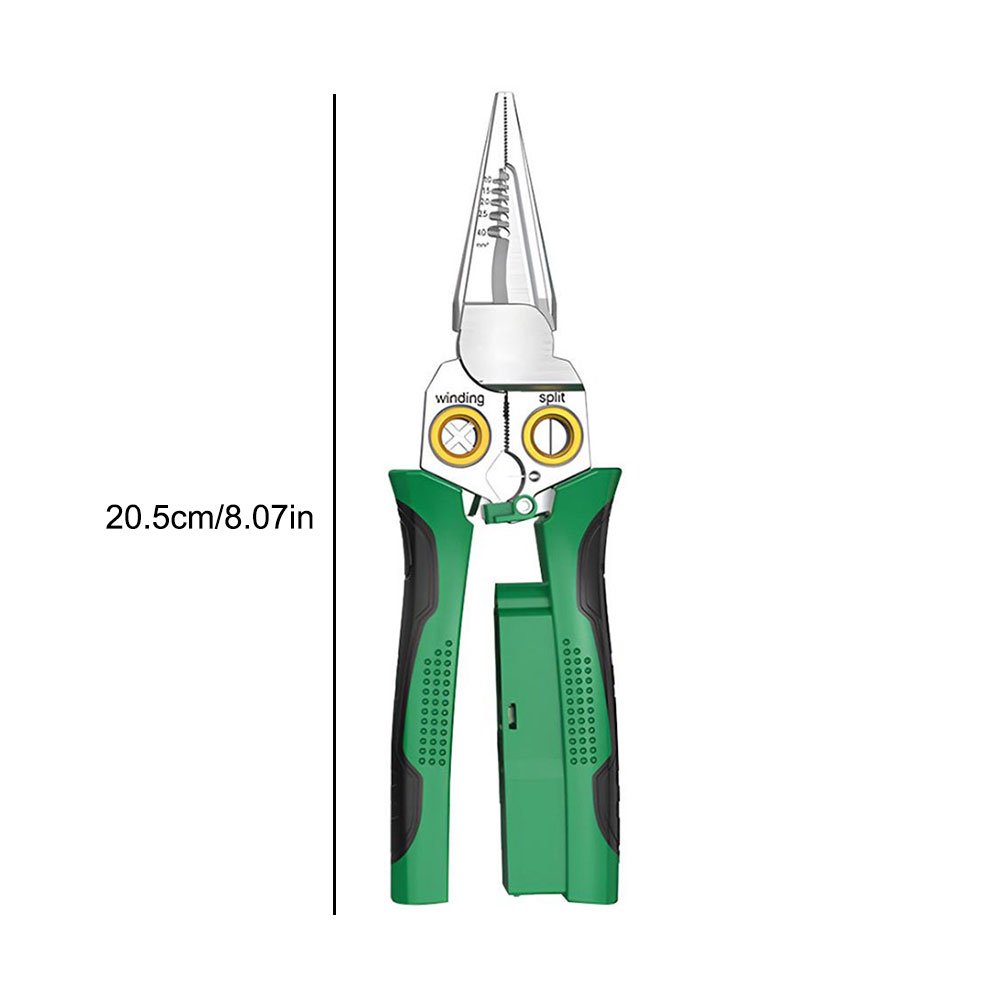 BowLift | 8 in 1 Wire Stripper Twister for Cutting and Pulling Wires, Cable Scissors,Voltage Tester Pliers, 12V to 250V Live