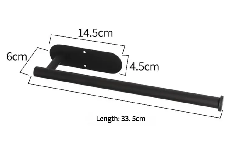 BowLift | 2-piece set wall-mounted paper roll holder – no drilling, space-saving & modern!