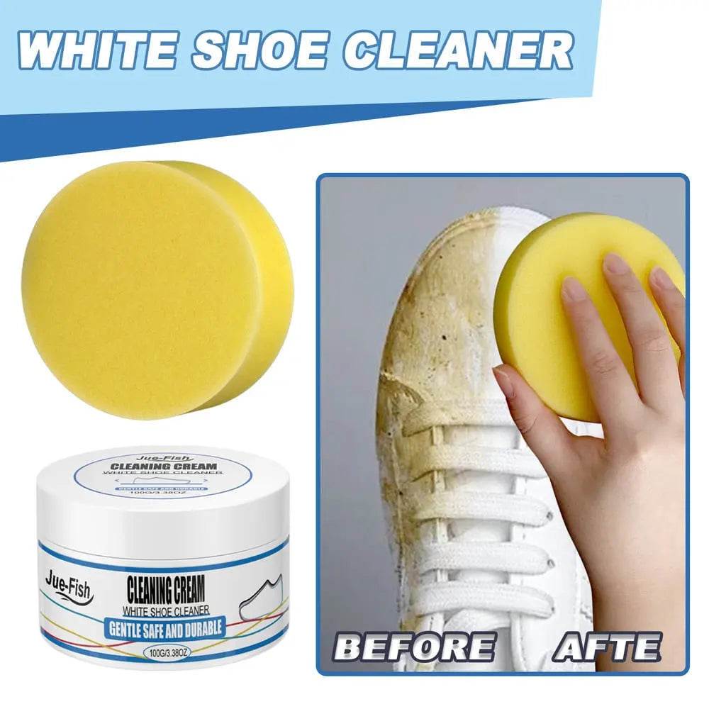 BowLift | 2-piece set white shoe cleaning cream – gentle stain remover for brilliantly clean shoes!
