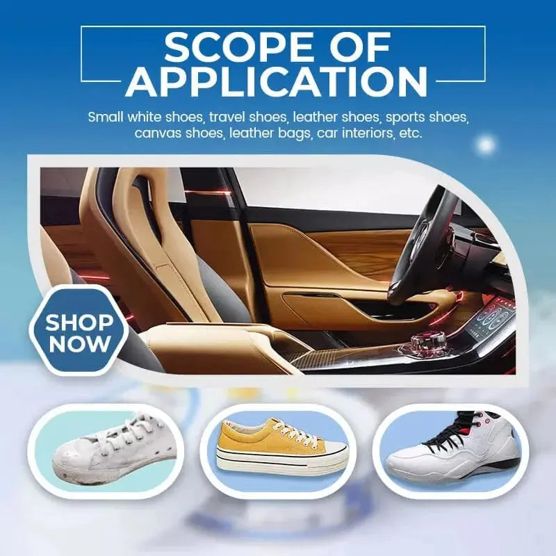 BowLift | 2-piece set white shoe cleaning cream – gentle stain remover for brilliantly clean shoes!