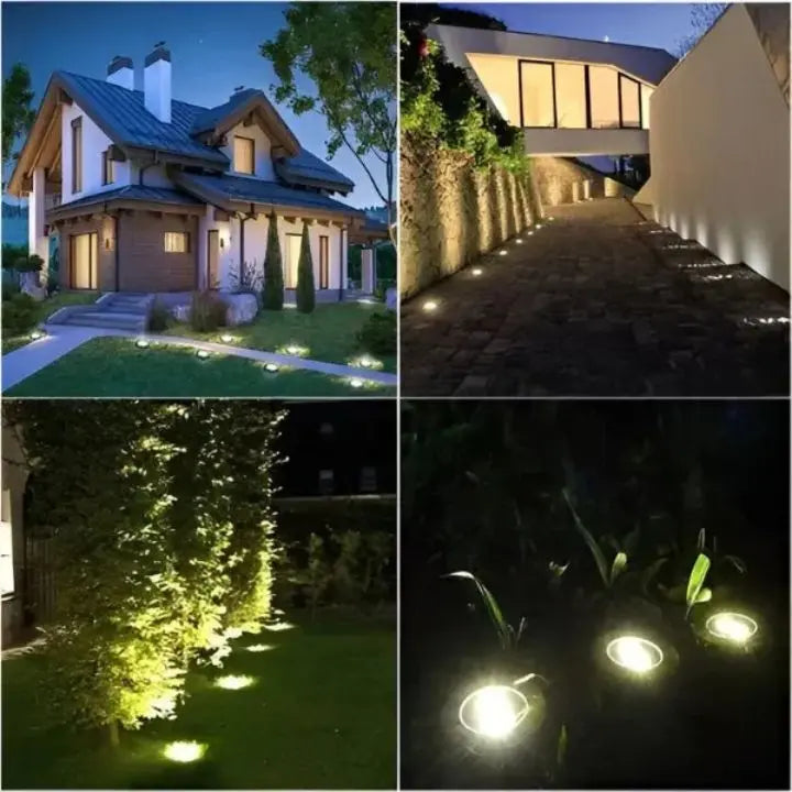 BowLift | 3 Piece Solar Ground Lights – Elegant Outdoor Lighting without Cables