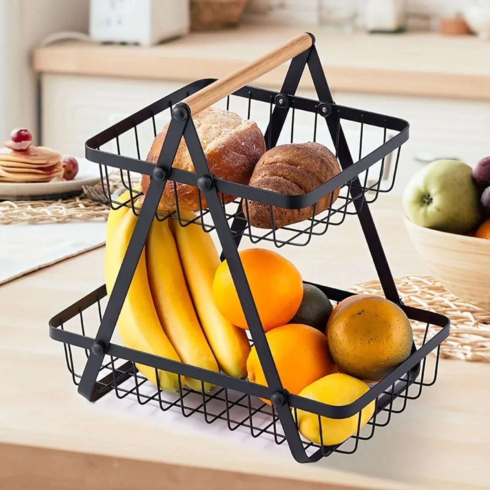 BowLift | 3-Tier Metal Fruit Basket for Kitchen Counter